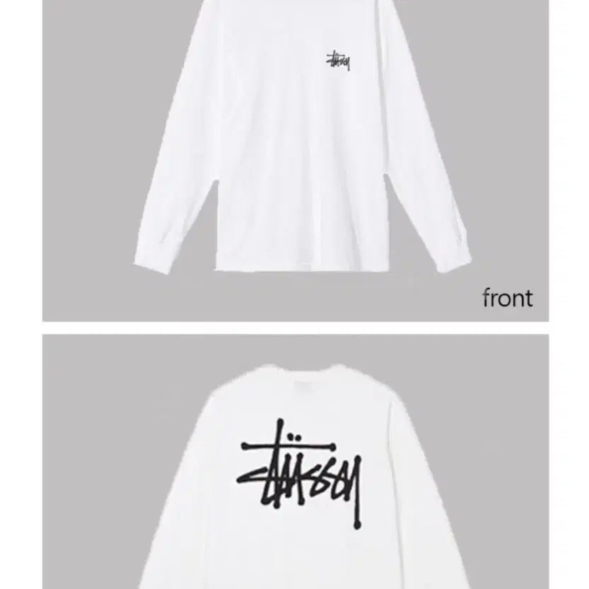 [BUNJANG] Stussy Long Sleeve T-Shirt (Black/White) / 무배 정품 새상품 스투시 롱슬리브 긴팔 티셔츠 블랙/화이트
