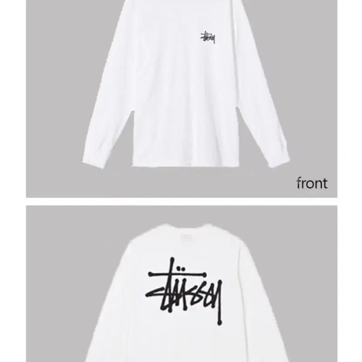 [BUNJANG] Stussy Long Sleeve T-Shirt (Black/White) / 무배 정품 새상품 스투시 롱슬리브 긴팔 티셔츠 블랙/화이트
