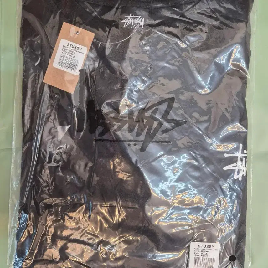 [BUNJANG] Stussy Long Sleeve T-Shirt (Black/White) / 무배 정품 새상품 스투시 롱슬리브 긴팔 티셔츠 블랙/화이트