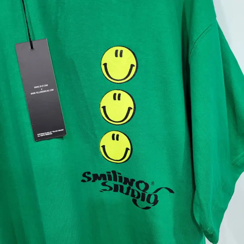 [SOLD OUT] 2PJT 스마일 반팔 티셔츠 그린