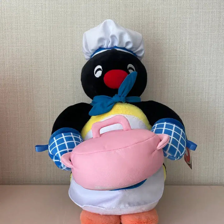 [BUNJANG] Pingu Chef Plush Doll / 요리사 핑구 인형 봉제인형