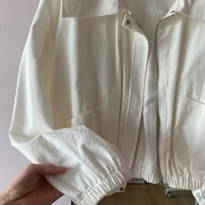 [BUNJANG] 8 Seconds Cotton Blouson Ivory Jacket / 에잇세컨즈 코튼 블루종 아이보리 신품급