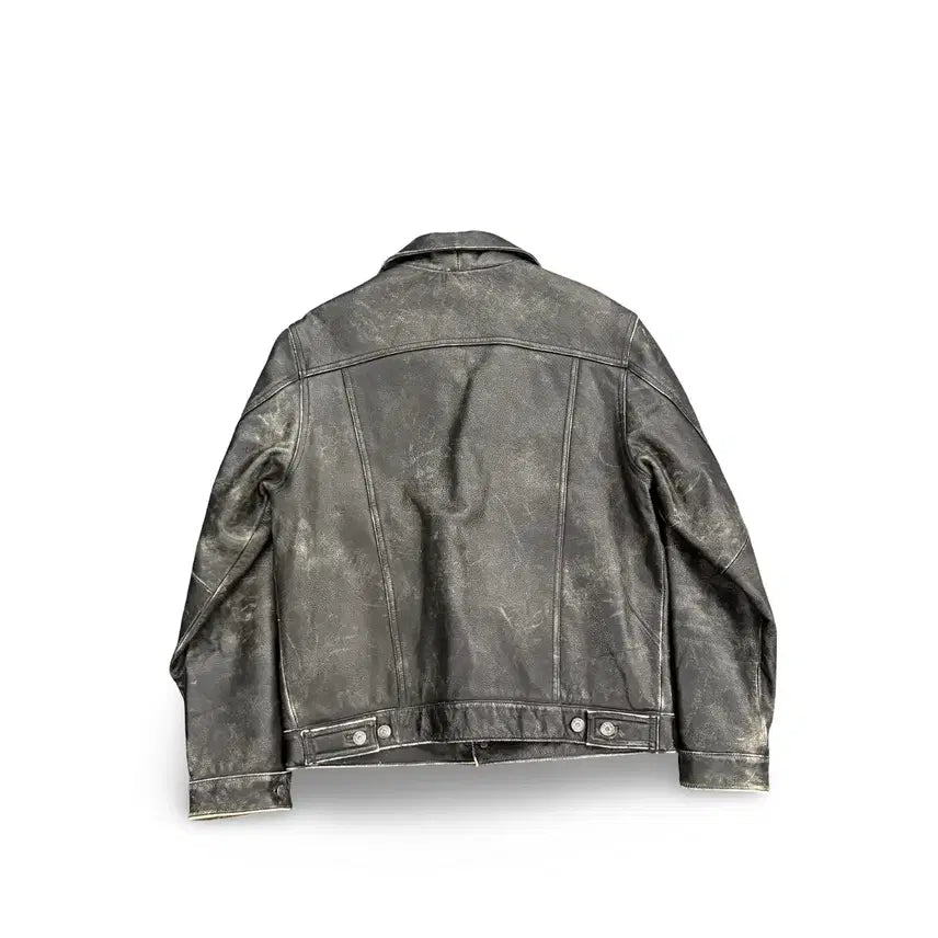 [BUNJANG] Pull&amp;Bear Cow Leather Trucker Jacket / (90)풀앤베어 카우레더트러커자켓