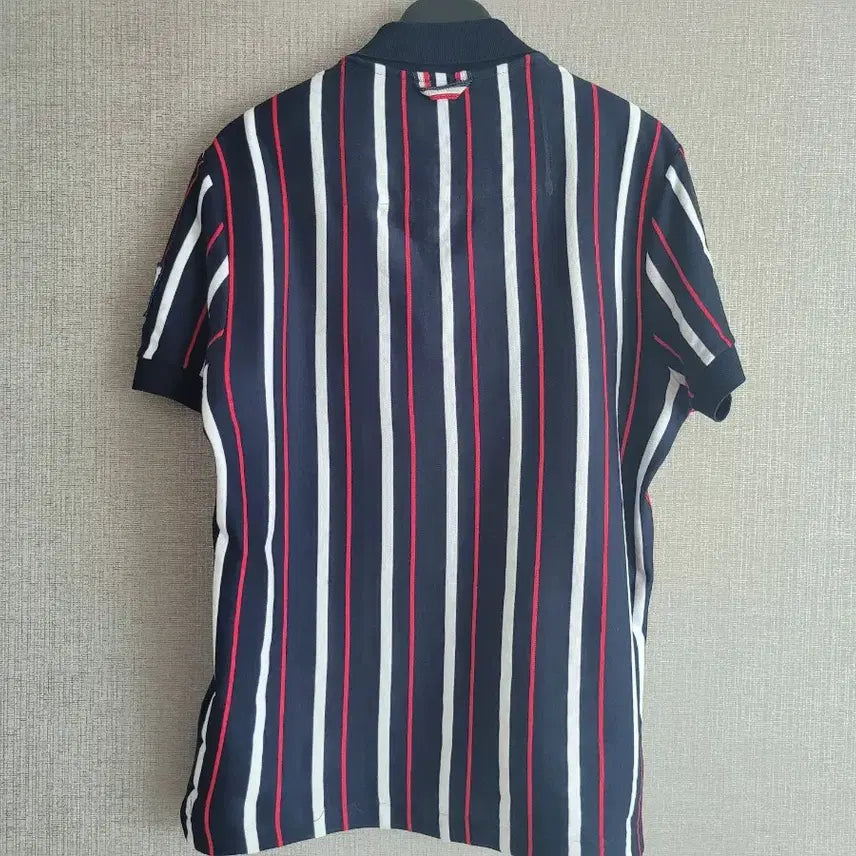 [BUNJANG] Moncler Striped Short Sleeve Polo Shirt / 정품 몽클레어 스트라이프 반팔 폴로티