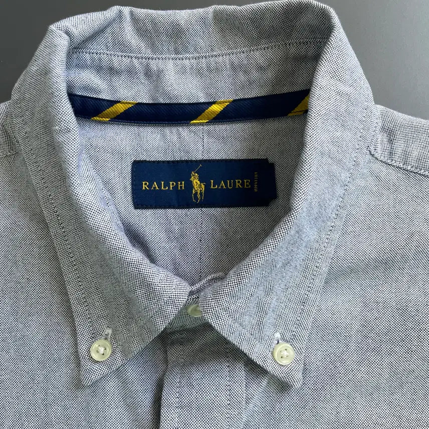 [BUNJANG] Polo Ralph Lauren Oxford Shirt (Gray, M) / [M] 폴로 랄프로렌 멀티로고 옥스포드 셔츠