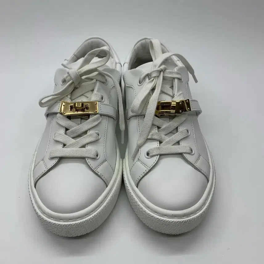 [BUNJANG] Hermes Kelly Sneakers White/Gold 36.5 / 267001029 에르메스 화이트 금장 켈리 스니커즈 36.5사이즈