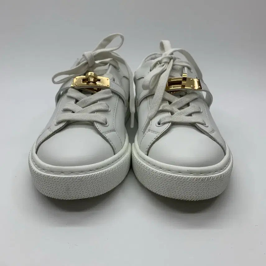 [BUNJANG] Hermes Kelly Sneakers White/Gold 36.5 / 267001029 에르메스 화이트 금장 켈리 스니커즈 36.5사이즈