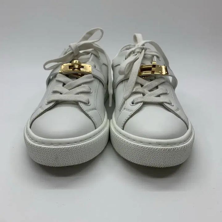 [BUNJANG] Hermes Kelly Sneakers White/Gold 36.5 / 267001029 에르메스 화이트 금장 켈리 스니커즈 36.5사이즈