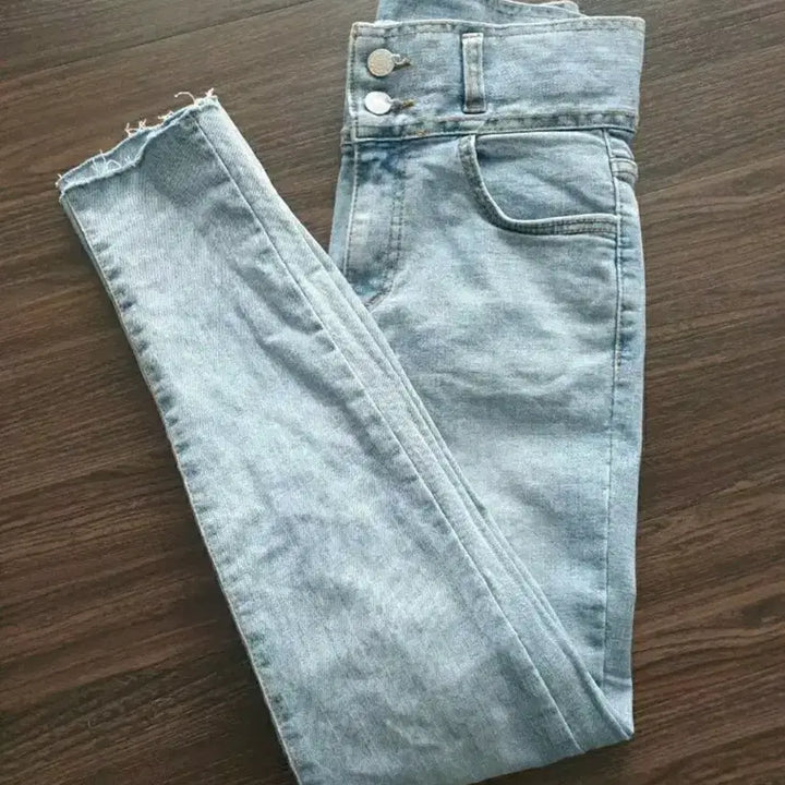 [BUNJANG] High-Waist Light Blue Denim Jeans / (오늘특가) 연청 하이웨스트 청바지