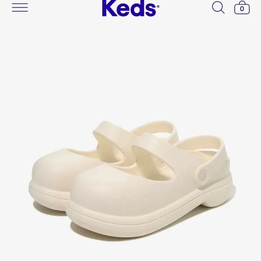 [BUNJANG] Keds Mary Jane Crocs Ivory Sandals 240 / 케즈 메리제인 크록스 아이보리 샌들 240