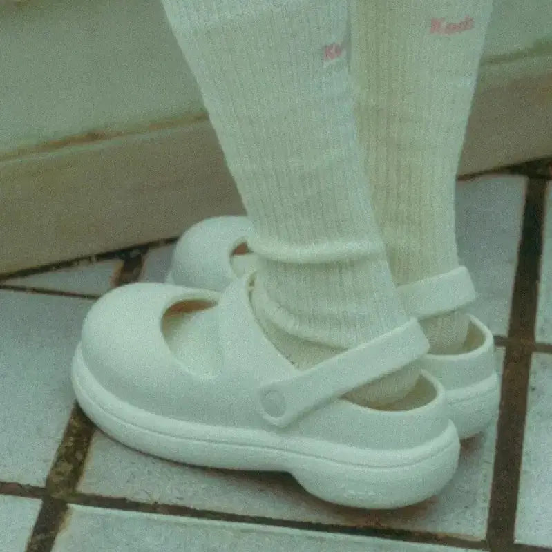 [BUNJANG] Keds Mary Jane Crocs Ivory Sandals 240 / 케즈 메리제인 크록스 아이보리 샌들 240