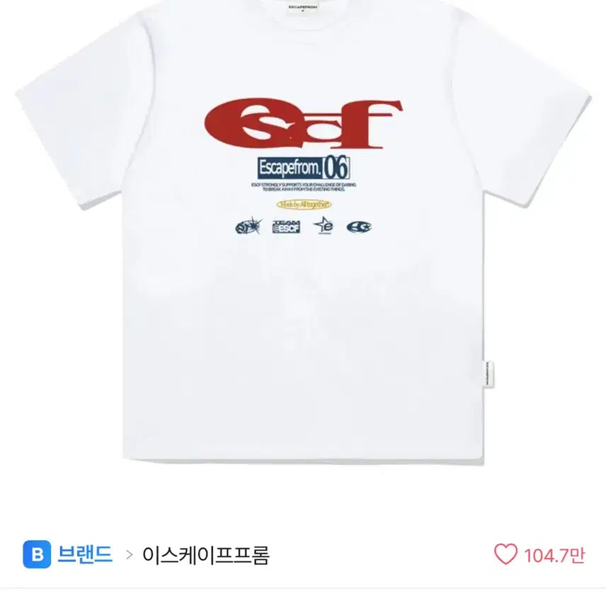 [BUNJANG] ESCF White Short Sleeve Shirt / ESCF 반팔