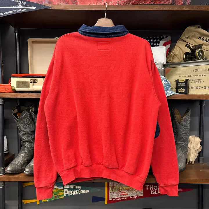 [BUNJANG] EMT Original USA Half-Zip Sweatshirt / 90s 오리지널 USA EMT 디페인더 워크 반집업 스웻셔츠 N1224