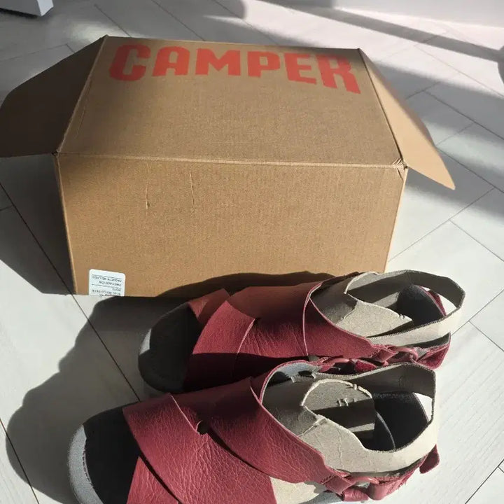 [BUNJANG] Camper Oruga Sandals 37 Burgundy / 캠퍼 오루가 camper oruga 샌들 37사이즈 235 240 버건디