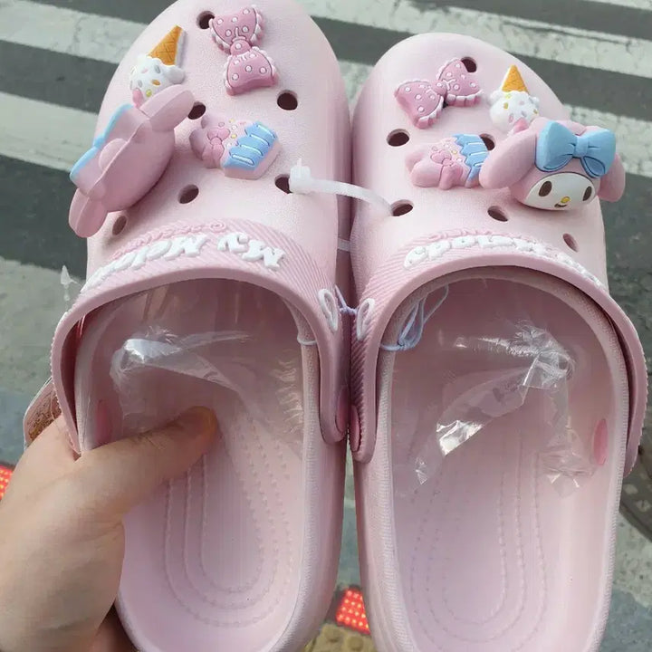 [SOLD OUT] 땡처리)250 마이멜로디 지비츠 크록스 샌들 슬리퍼