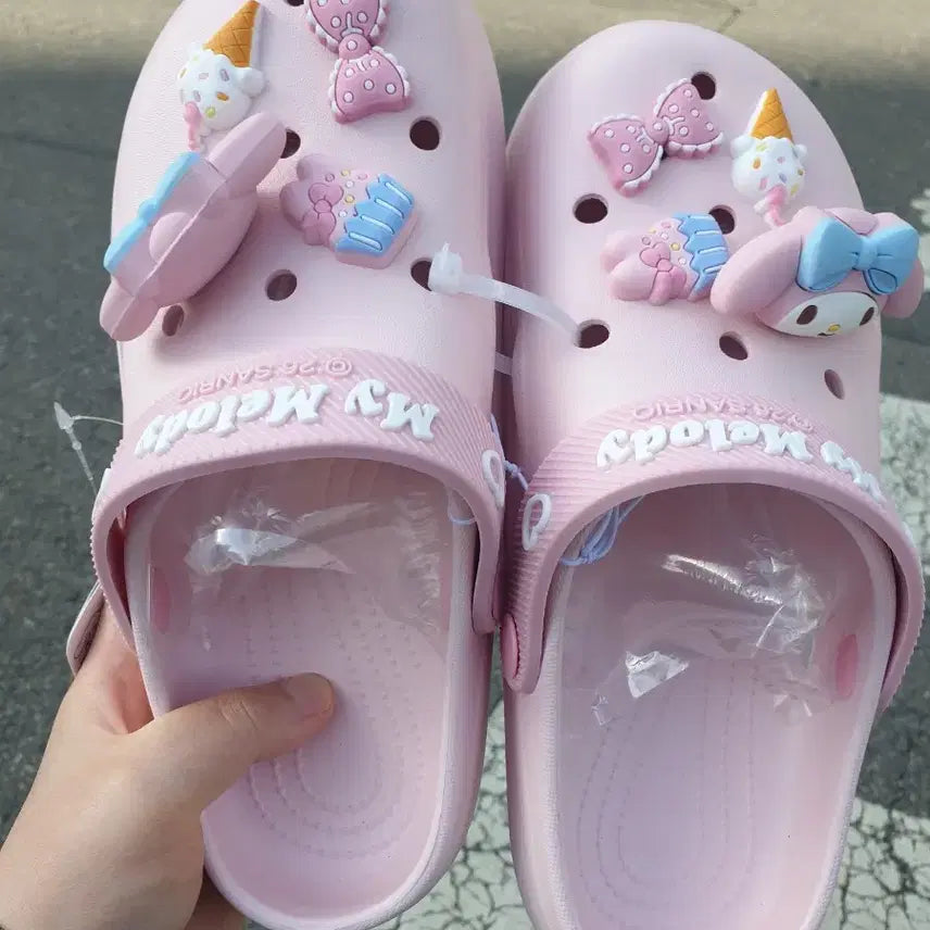 [SOLD OUT] 땡처리)250 마이멜로디 지비츠 크록스 샌들 슬리퍼