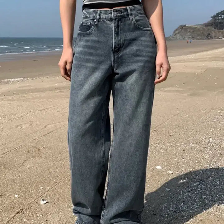 [BUNJANG] Wide Denim Jeans / 와이드 청바지 데님바지 데님팬츠