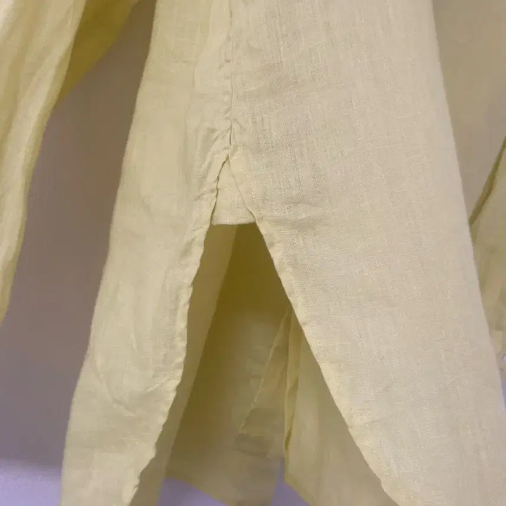 [BUNJANG] Framework Lemon Yellow Linen 100% Shirt / 일본 Framework레몬노랑 린넨100셔츠