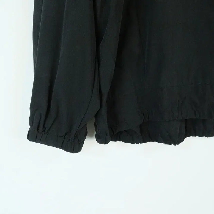[BUNJANG] Black Crop Blouse - FREE Oversized Short Sleeve Shirt / 블랙 크롭 블라우스 FREE 오버핏 반팔 셔츠 시크룩