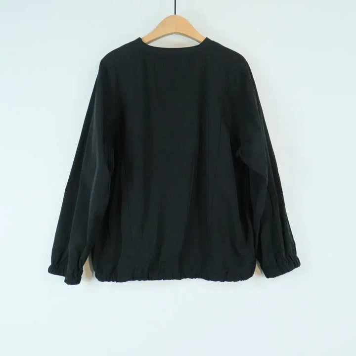 [BUNJANG] Black Crop Blouse - FREE Oversized Short Sleeve Shirt / 블랙 크롭 블라우스 FREE 오버핏 반팔 셔츠 시크룩