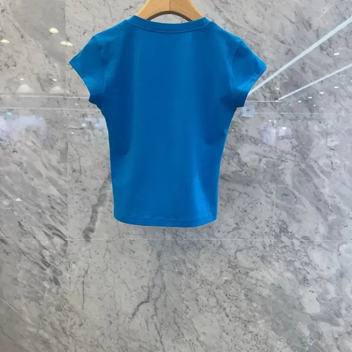 [BUNJANG] JS New York Style Basic Cap Sleeve T-Shirt / js뉴욕스타일신상(당일발송)라운드 기본 캡소매 반팔티