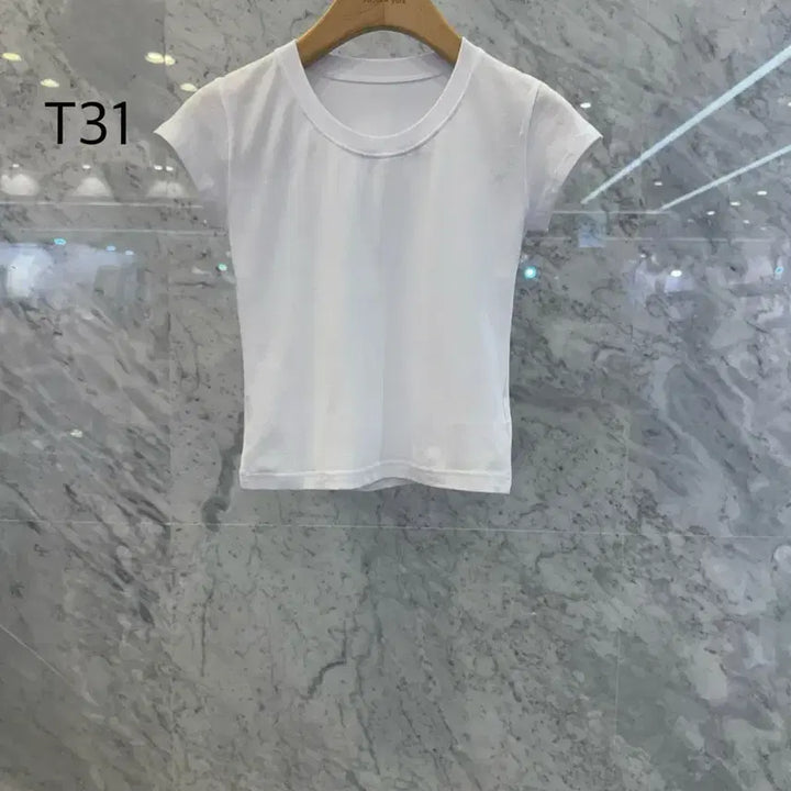 [BUNJANG] JS New York Style Basic Cap Sleeve T-Shirt / js뉴욕스타일신상(당일발송)라운드 기본 캡소매 반팔티