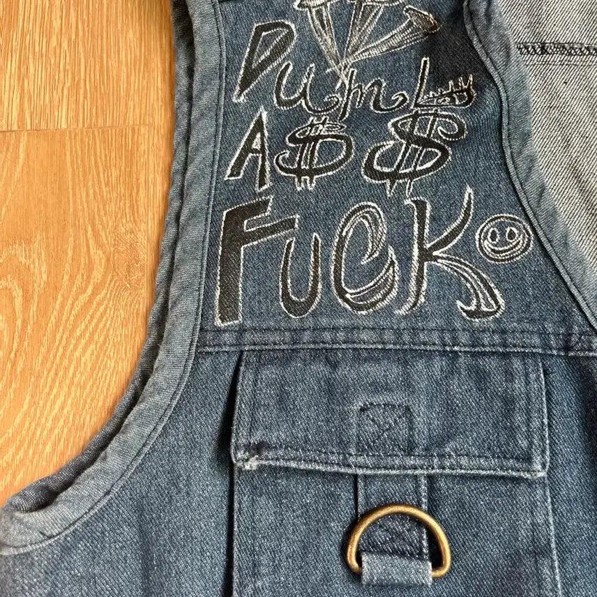 [BUNJANG] Brat Fat Lips Hand-Painted Vest / Brat fat lips 핸드페인팅 베스트