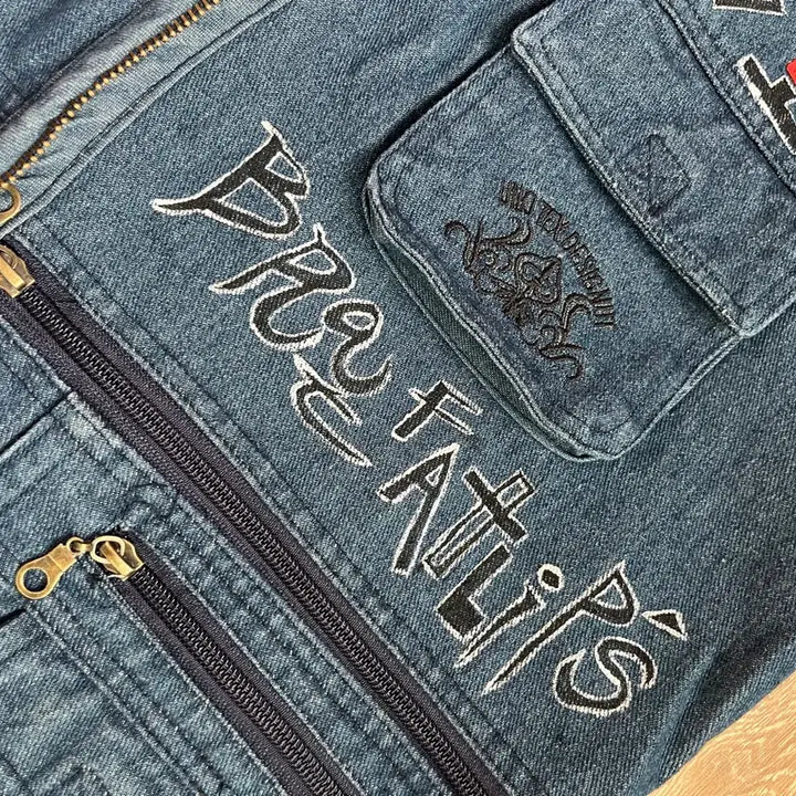 [BUNJANG] Brat Fat Lips Hand-Painted Vest / Brat fat lips 핸드페인팅 베스트