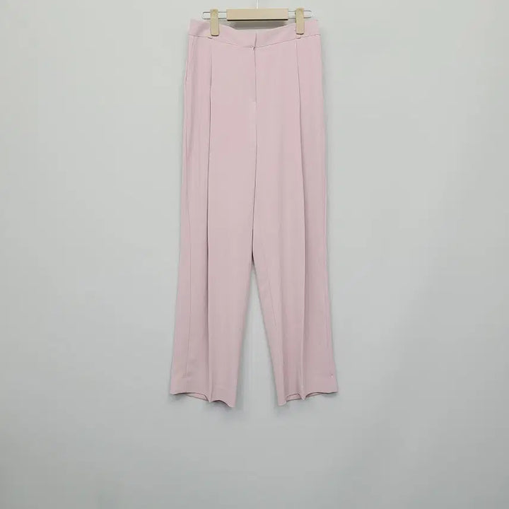 [BUNJANG] Benito Pink Wide Tucked Slacks (Long, Size L) / 베니토 자체제작 핀턱 와이드 슬랙스 (핑크/롱기장/L사이즈)