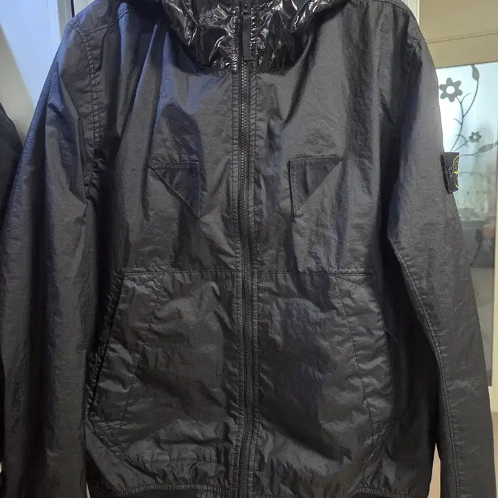 [SOLD OUT] (L) 스톤아일랜드 멤브라나 3L TC 후드 바람막이 블랙