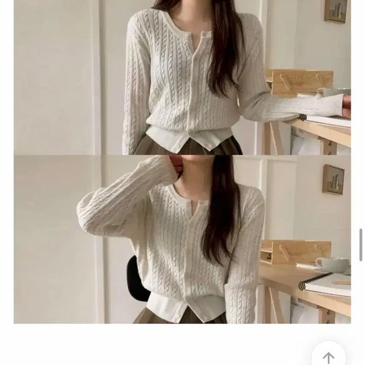 [BUNJANG] Vaydaily Oatmeal Round Cardigan / 베이델리 꽈배기 라운드 가디건 오트밀
