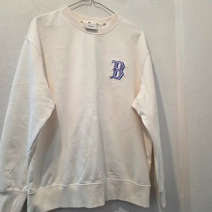 [BUNJANG] MLB Boston Ivory Sweatshirt / MLB 보스턴 아이보리 맨투맨 티셔츠