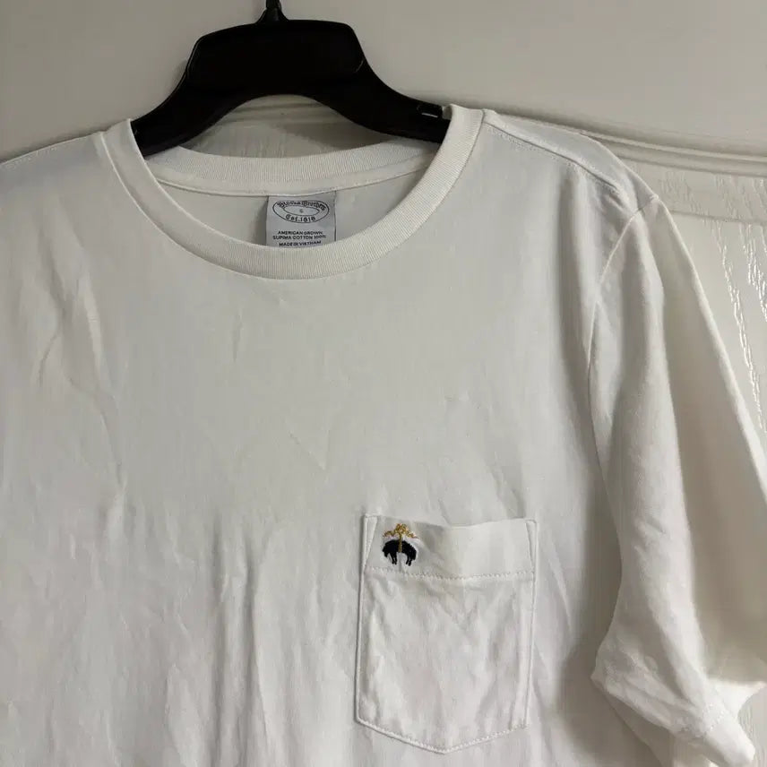 [BUNJANG] Brooks Brothers White Pocket T-shirt S / 브룩스브라더스 화이트 포켓 반팔티 S