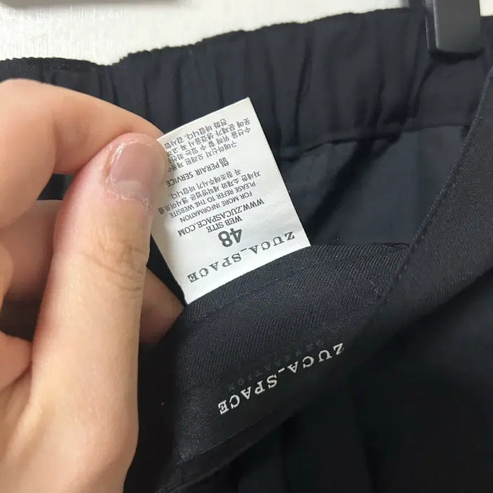 [BUNJANG] Zucaspace Black Two-Tuck Wide Slacks / 주카스페이스 블랙 투턱 와이드 슬랙스 48