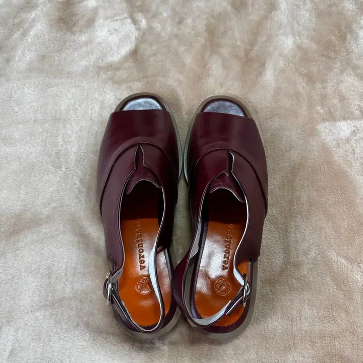 [BUNJANG] Veronica London Burgundy Sandals / 베로니카런던 버건디 샌들
