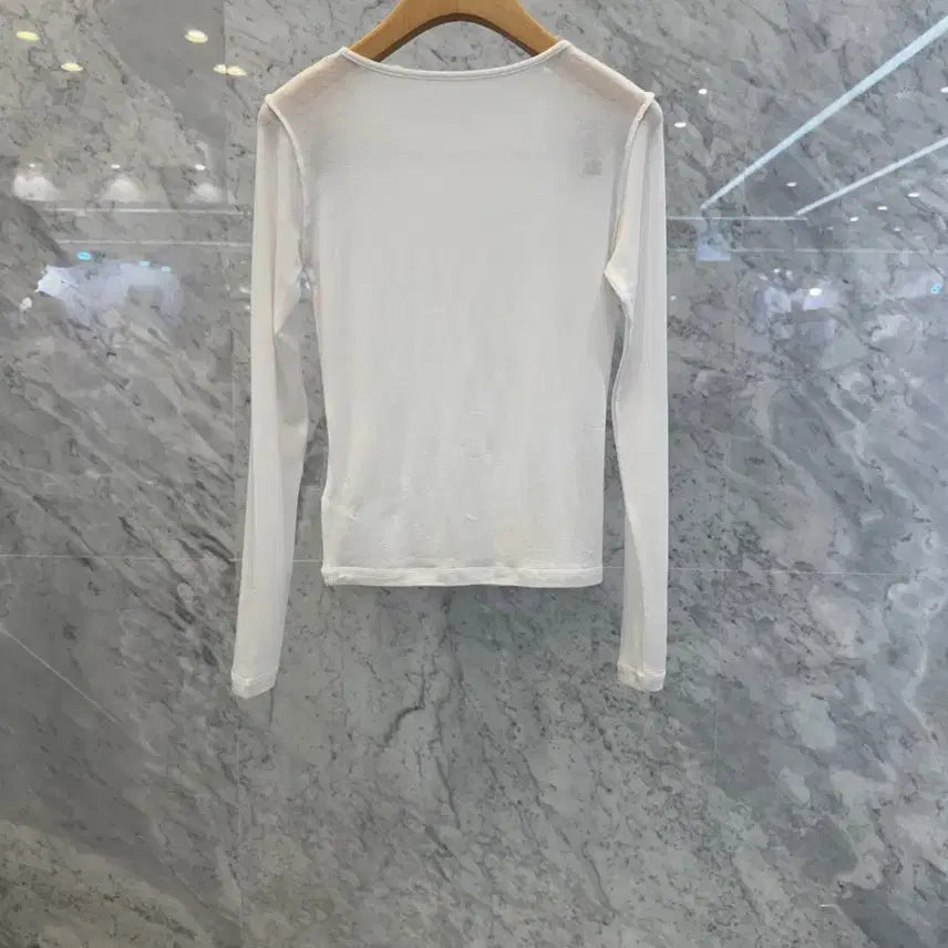 [BUNJANG] Js New York Style Round Button Long Sleeve Shirt / js뉴욕스타일신상 라운드 단추 기본 긴팔 티