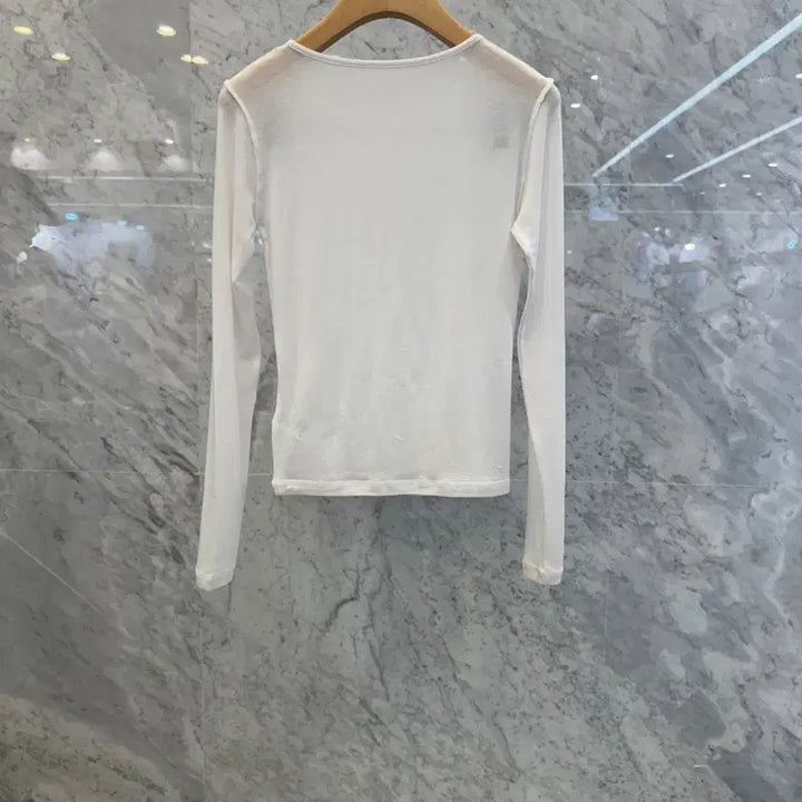 [BUNJANG] Js New York Style Round Button Long Sleeve Shirt / js뉴욕스타일신상 라운드 단추 기본 긴팔 티