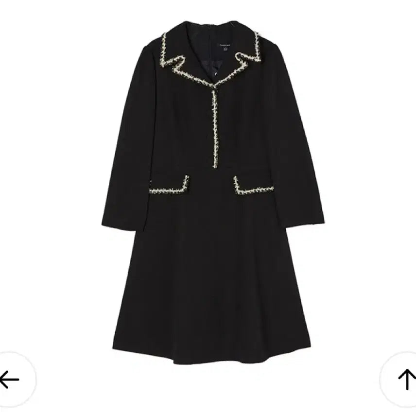 [BUNJANG] Plastic Island Black Tweed Dress / 플라스틱아일랜드 블랙 트위드 원피스