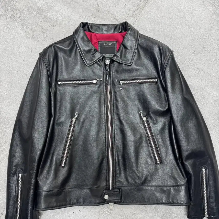 [BUNJANG] D.PINE Leather Jacket XL / 디아프바인 가죽자켓 XL