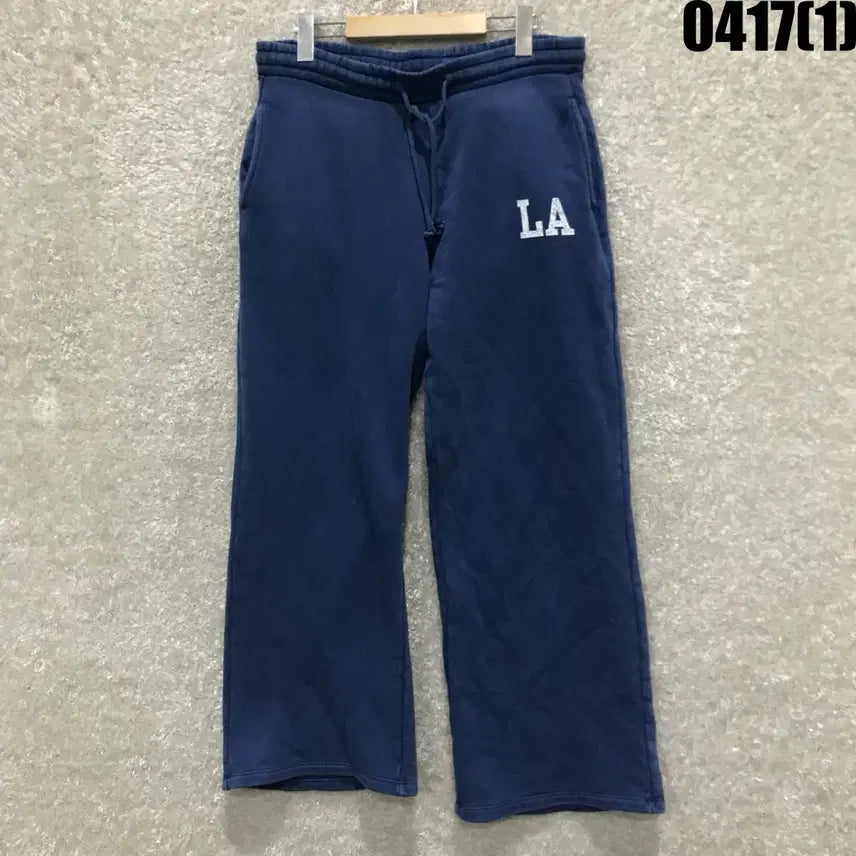 [SOLD OUT] 자라 네이비 LA 로고 트레이닝 팬츠 s