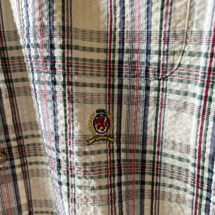 [BUNJANG] Tommy Hilfiger 90s Checkered Short Sleeve Shirt / 90s 타미힐피거 반팔 체크셔츠
