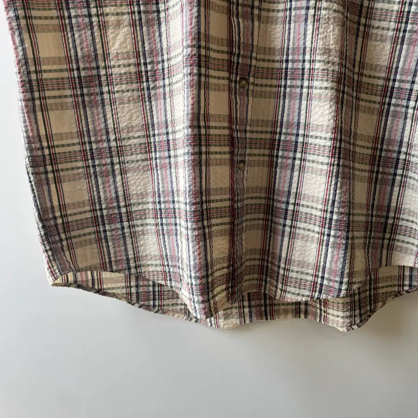 [BUNJANG] Tommy Hilfiger 90s Checkered Short Sleeve Shirt / 90s 타미힐피거 반팔 체크셔츠