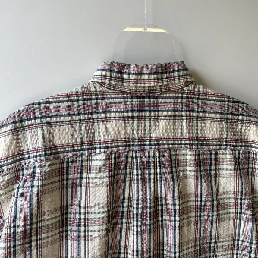 [BUNJANG] Tommy Hilfiger 90s Checkered Short Sleeve Shirt / 90s 타미힐피거 반팔 체크셔츠