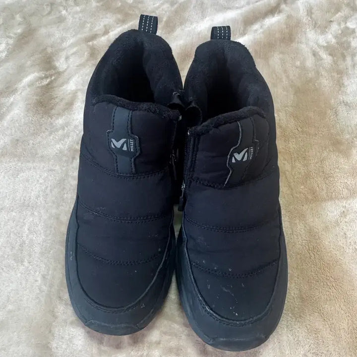[BUNJANG] Millet Black Padded Winter Boots / 밀레 블랙 패딩 털부츠
