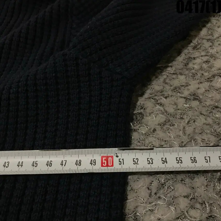 [BUNJANG] OLZEN Navy Knit Zip-up Cardigan (110) / 올젠 네이비 니트 집업 가디건 110