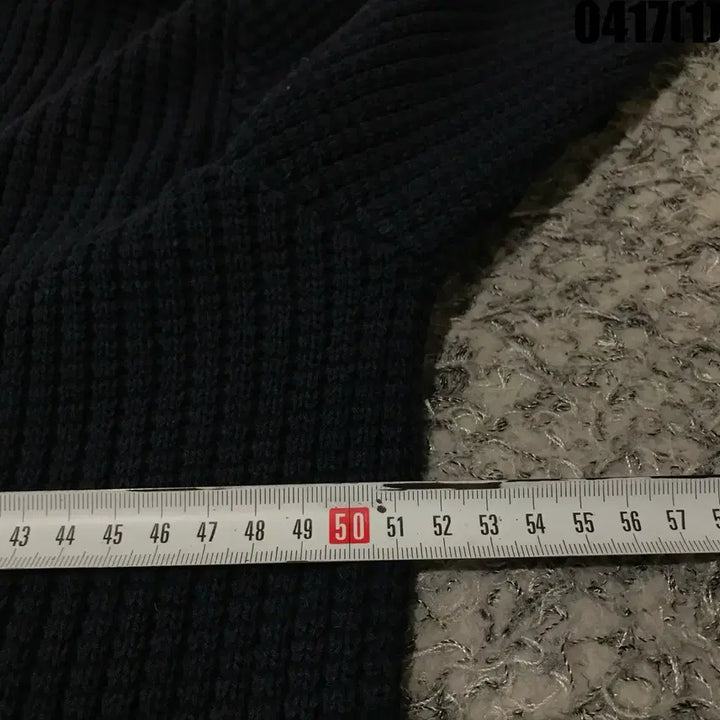 [BUNJANG] OLZEN Navy Knit Zip-up Cardigan (110) / 올젠 네이비 니트 집업 가디건 110