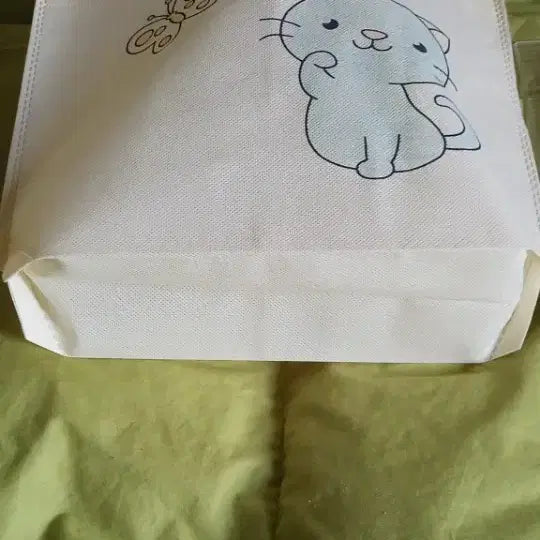 [BUNJANG] Cat and Butterfly Eco Bag / 귀여운 고양이와 나비 에코백