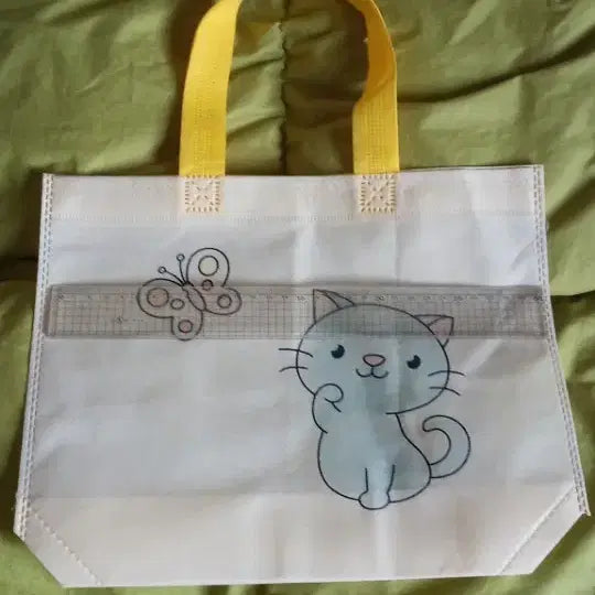 [BUNJANG] Cat and Butterfly Eco Bag / 귀여운 고양이와 나비 에코백