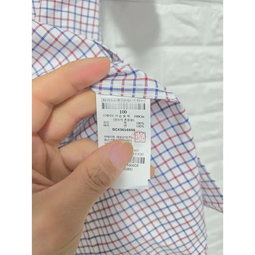 [SOLD OUT] 100 빈폴 체크 반팔 셔츠 남방 (새상품) C818
