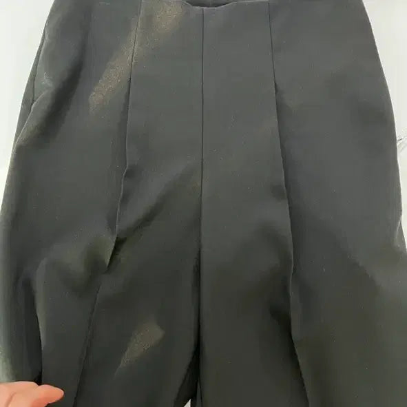 [BUNJANG] CHARMEUSE Luna Essential Side Zip Wide Slacks Black S / CHARMEUSE 루나 에센셜 사이드 지퍼 와이드 슬랙스 블랙 S